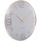 Relógio De Parede 30,5cm Por 4,5cm Quartz De Plástico Chronos Cinza Com Dourado